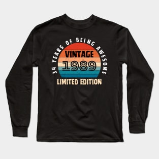 1989 Vintage  Limited Edition Long Sleeve T-Shirt